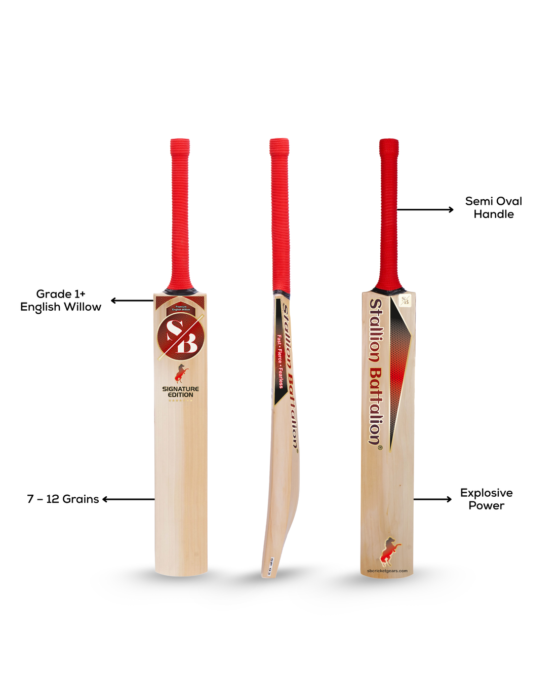 Signature Edition | Grade 1+ (Hand Selected) | 7 – 12 grains | English Willow Bat